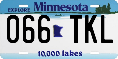MN license plate 066TKL