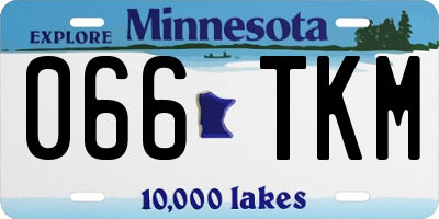 MN license plate 066TKM