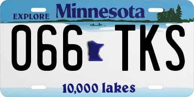 MN license plate 066TKS
