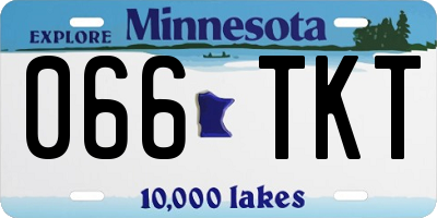 MN license plate 066TKT