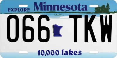 MN license plate 066TKW
