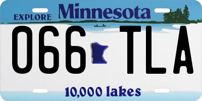 MN license plate 066TLA