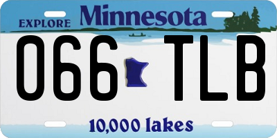 MN license plate 066TLB