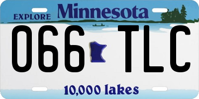 MN license plate 066TLC