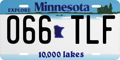 MN license plate 066TLF