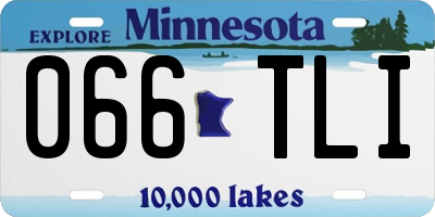 MN license plate 066TLI