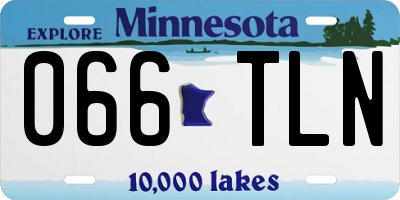 MN license plate 066TLN