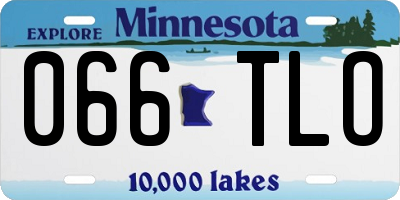 MN license plate 066TLO