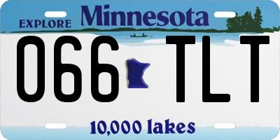 MN license plate 066TLT