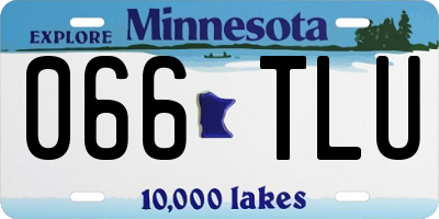 MN license plate 066TLU