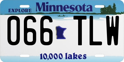 MN license plate 066TLW