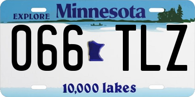 MN license plate 066TLZ
