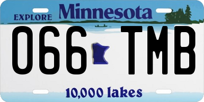 MN license plate 066TMB