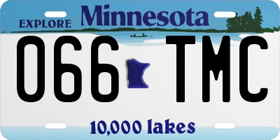 MN license plate 066TMC