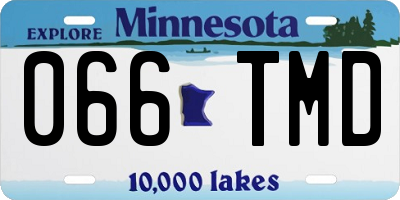 MN license plate 066TMD