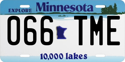 MN license plate 066TME