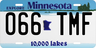 MN license plate 066TMF