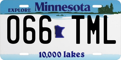 MN license plate 066TML