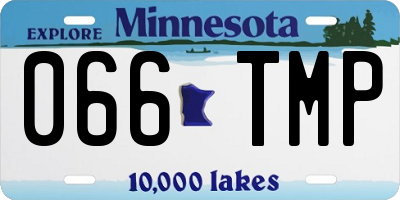 MN license plate 066TMP