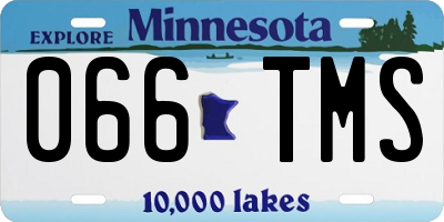 MN license plate 066TMS