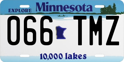 MN license plate 066TMZ