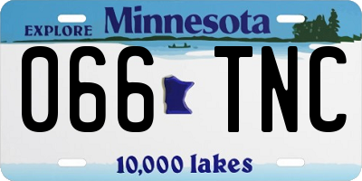 MN license plate 066TNC