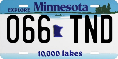 MN license plate 066TND