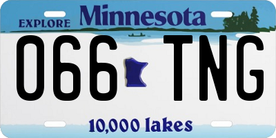 MN license plate 066TNG
