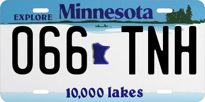 MN license plate 066TNH