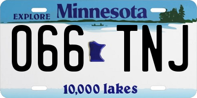 MN license plate 066TNJ