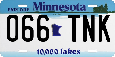 MN license plate 066TNK