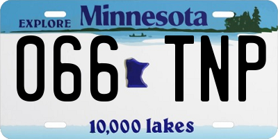 MN license plate 066TNP