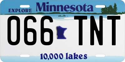 MN license plate 066TNT