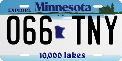 MN license plate 066TNY