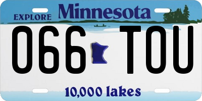 MN license plate 066TOU