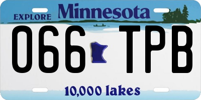 MN license plate 066TPB