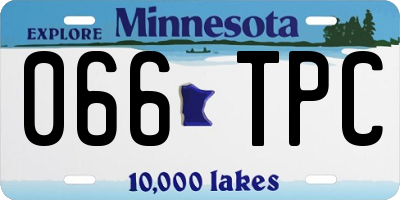 MN license plate 066TPC