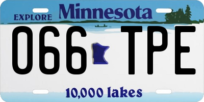 MN license plate 066TPE