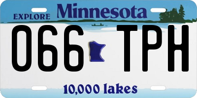 MN license plate 066TPH
