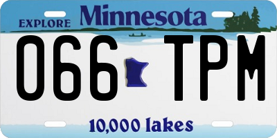 MN license plate 066TPM