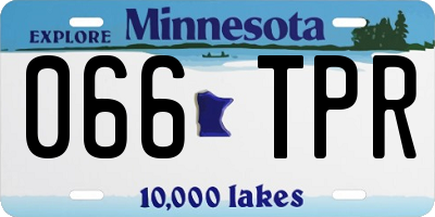 MN license plate 066TPR