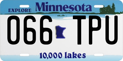 MN license plate 066TPU