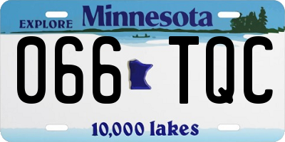 MN license plate 066TQC