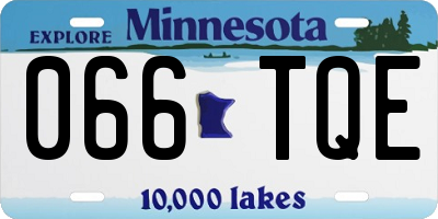 MN license plate 066TQE