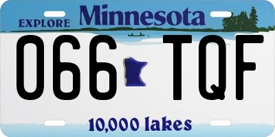 MN license plate 066TQF