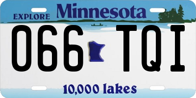 MN license plate 066TQI