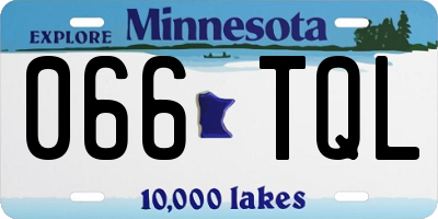 MN license plate 066TQL