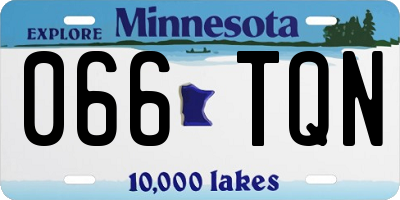MN license plate 066TQN
