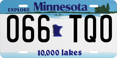 MN license plate 066TQO