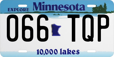 MN license plate 066TQP